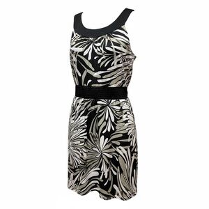 Jonathan Martin Black and White Floral Mini Dress